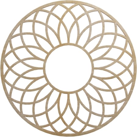 Ekena Millwork Cannes Wood Fretwork Pierced Ceiling Medallion, Birch, 28"OD x 9 5/8"ID x 1/4"T CMWP28X28X0250CNBI